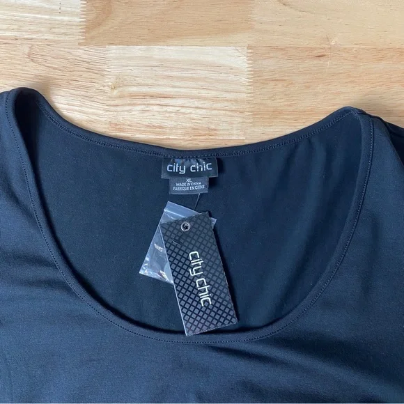 CITY CHIC 'Uptown Girl' Deep Sage Black Belted Midi Dress Plus Size XL AU 22 - Picture 8 of 13